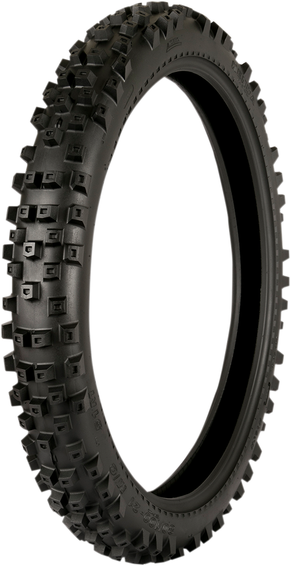 Kenda K774 Ibex front tire 80/100-21 for enduro and off-road riding, featuring rugged tread pattern for extreme conditions