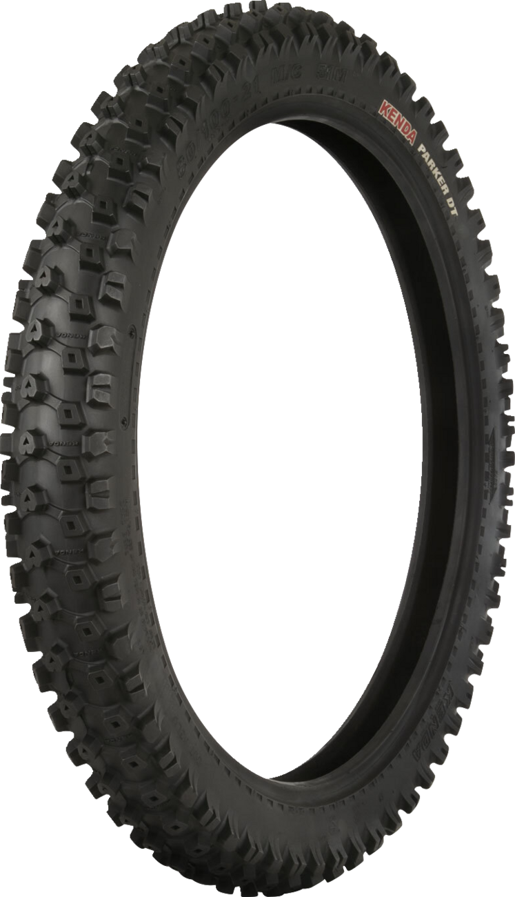 Kenda Parker DT front tire 80/100-21 51M for tough desert terrain with rugged tread pattern and durable construction