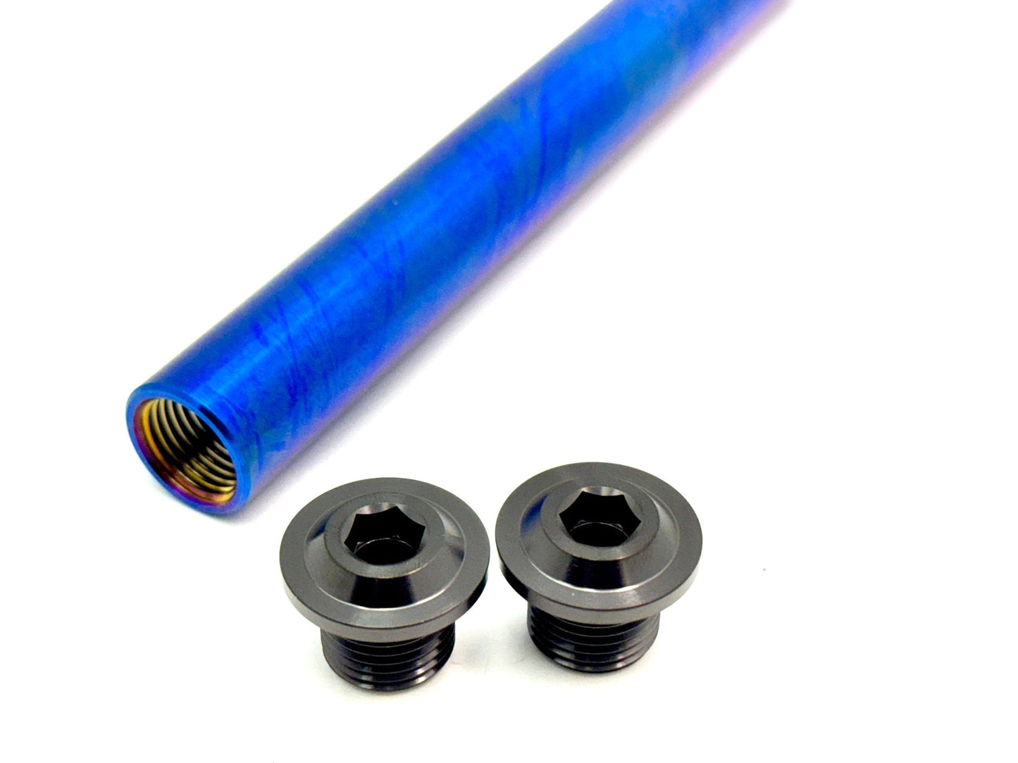 KKE Fork Custom Titanium Axle and Two Axle End-Bolts - Howling Moto