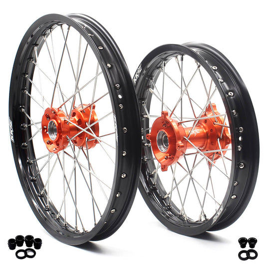 KKE 17"*1.4/14"*1.6 Kid's Small Wheels Rims Fit KTM SX 85 2003-2020 Orange Hub - Howling Moto