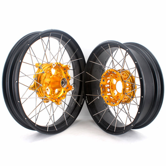 VMX 19" 17" Tubeless Wheels For BMW R1200GS R1200GS Adventure 2013-2020 Gold Hub&Black Rim - Howling Moto