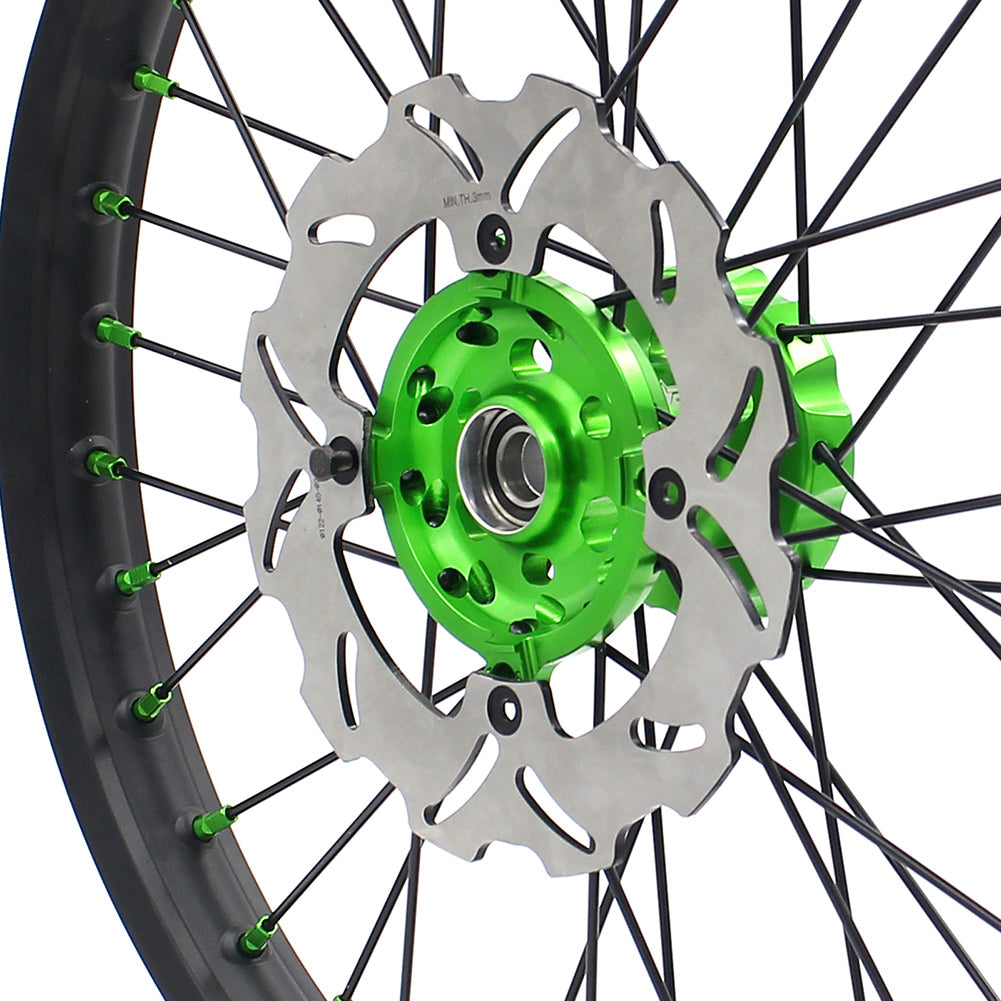 KKE 21/19 MX Dirtbike Spoked Wheels Rims For KAWASAKI KX250F KX450F 2006-2014 Disc - Howling Moto