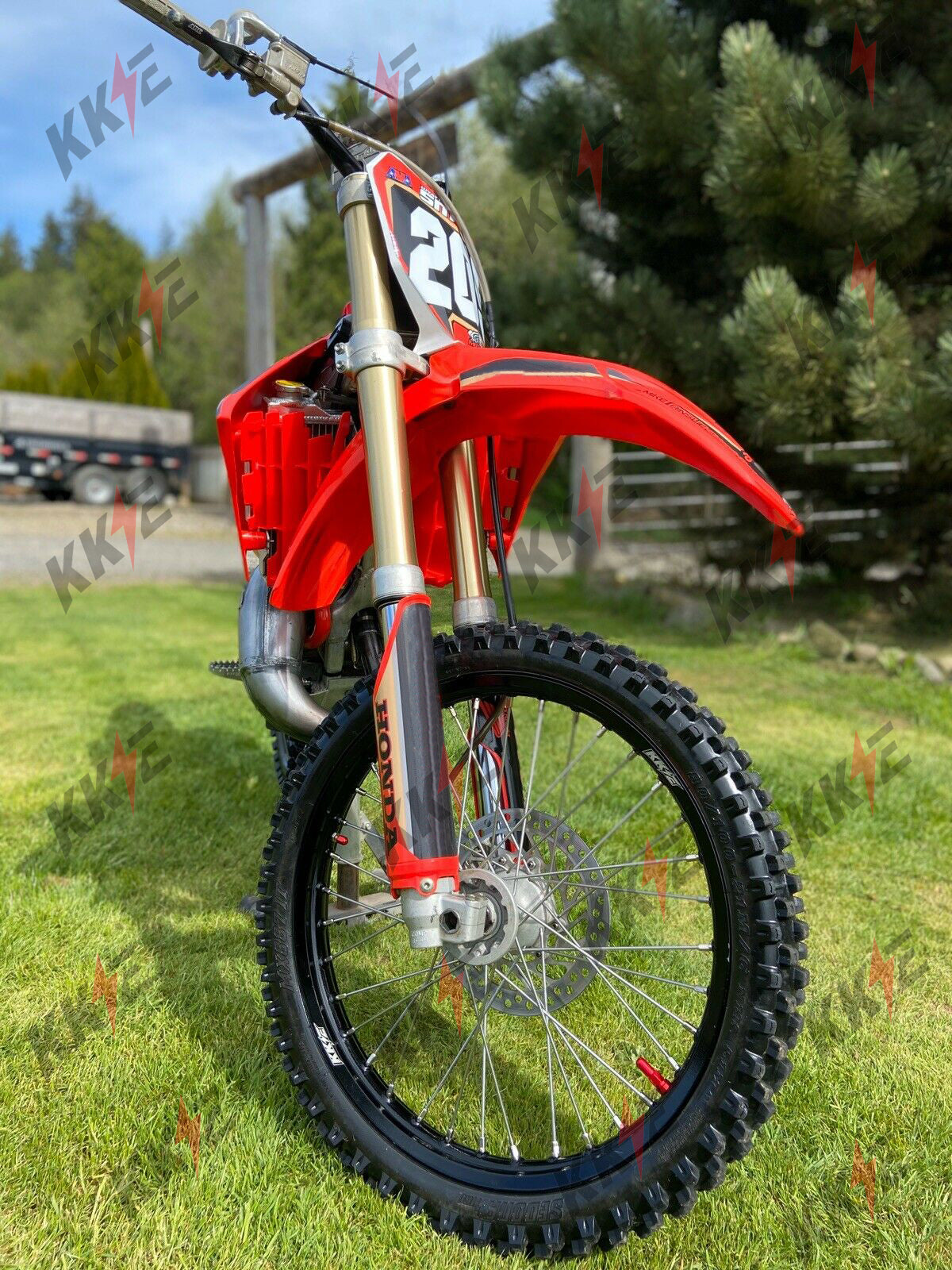 KKE 21" 19" Casting Wheels Rims Set For HONDA CR125R 1995-1997 CR250R 1995-1996 CR500R 1995-2001