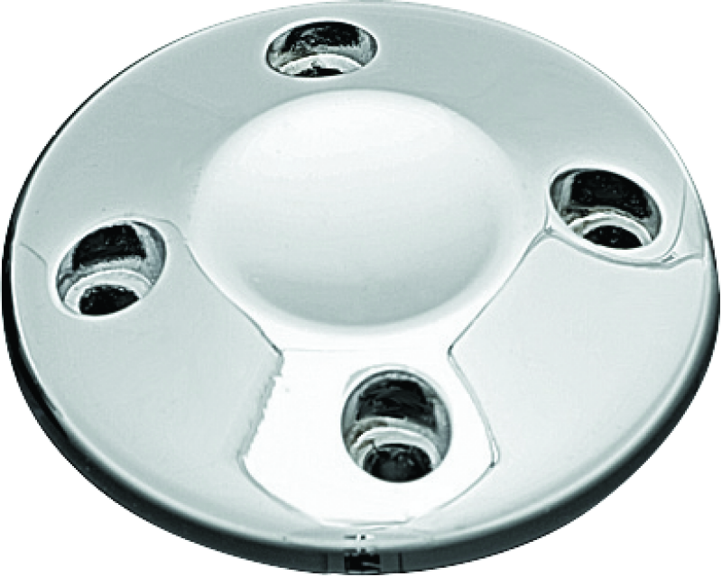 Chrome Kuryakyn ISO Grip End Cap Pair for powersports vehicles, designed for comfortable grip and stylish motorcycle handlebar accessories.