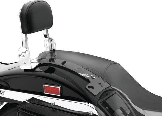 Kuryakyn chrome sissy bar for plug-and-play mount, backrest support with style and comfort for motorcycle passengers.