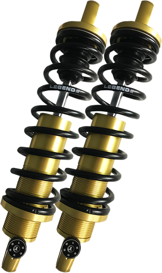 Legend Suspension REVO-A adjustable XL coil suspension in gold, 12 inches, durable shock absorber for off-road vehicles.
