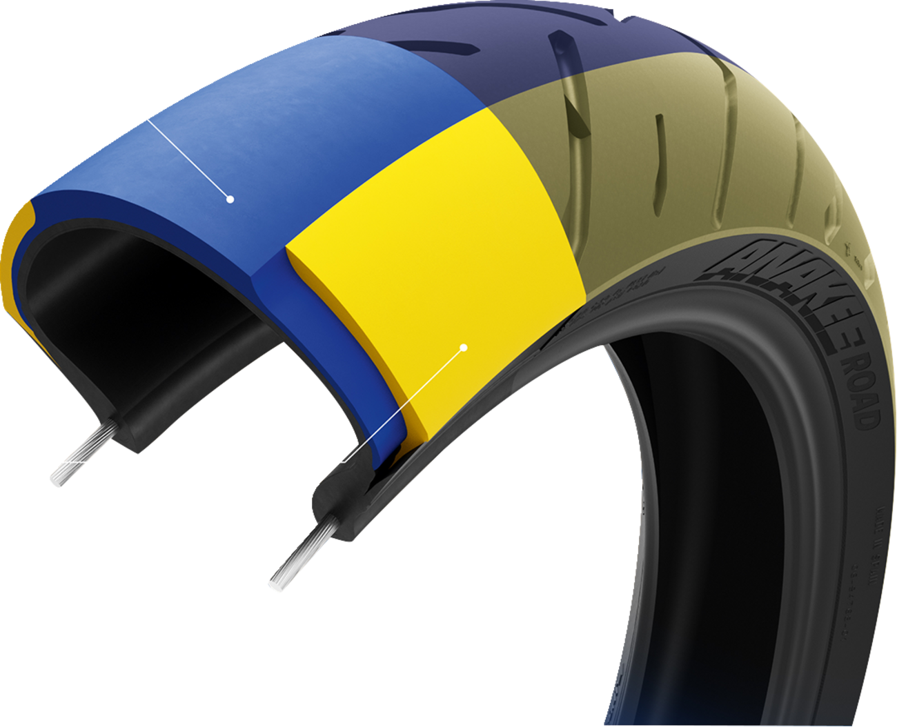 Michelin Anakee Road rear motorcycle tire 170/60R17 for adventure touring bikes, featuring rugged tread for on-road performance