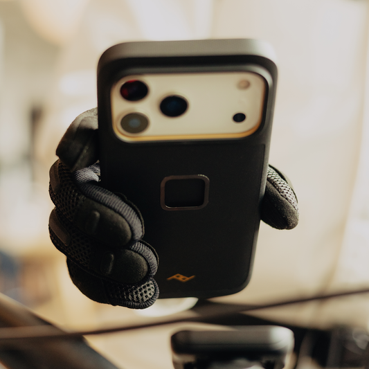 Peak Design Gnar Case for iPhone 17 Pro Max in black, showcasing a sleek mobile protective cover with a modern design.
