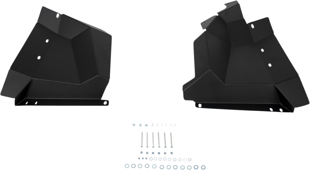 Moose Offroad Footwell Protector 0521-1814 made of aluminum with scratch-resistant coating, protects vehicle footwells from damage.