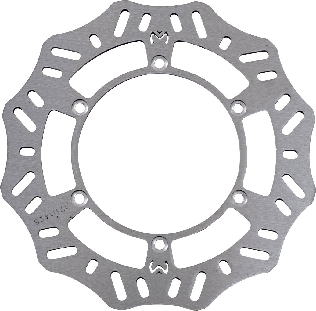 MOOSE OFFROAD rear brake rotor for KTM 1711-RR-KTM04 motorcycle, showing the vented metal disc with mounting holes.