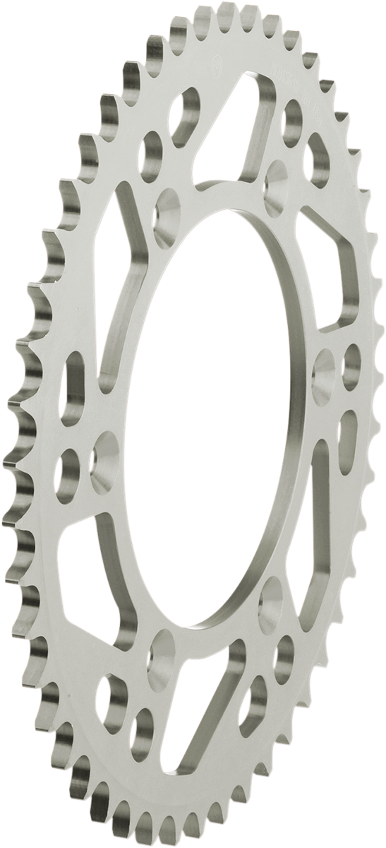 MOOSE Offroad 51-tooth aluminum rear sprocket for Kawasaki and Suzuki motorcycles, durable motorcycle sprocket with gear teeth.