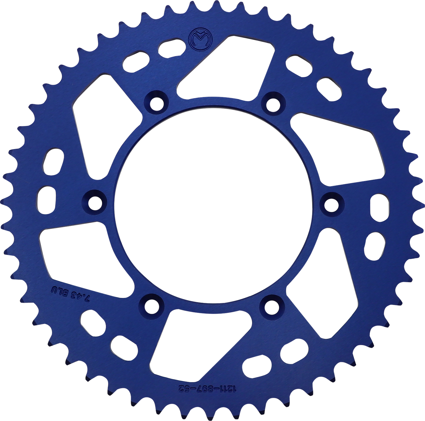 MOOSE OFFROAD Rear Sprocket - Aluminum - 52 Tooth - Blue for Husaberg, Husqvarna, KTM - Part 1211-897-52-12