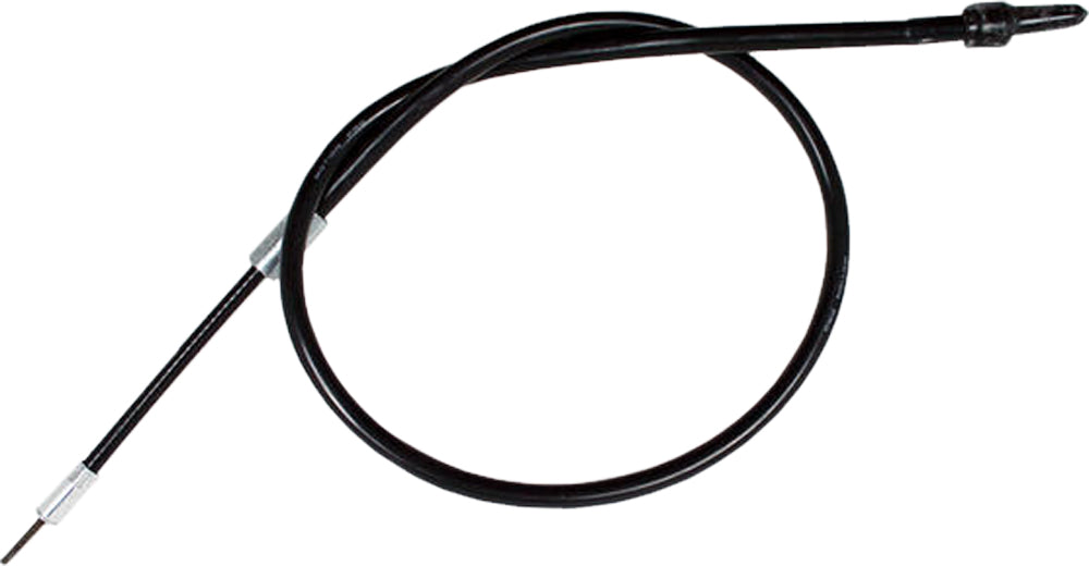 Black vinyl Speedo cable for motorcycles by Motion Pro, model 03-0021, designed for reliable speedometer operation.