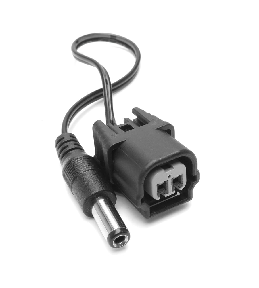 Motion Pro YZ250F fuel injector pigtail with black connector and wiring for motorcycle fuel system repair.
