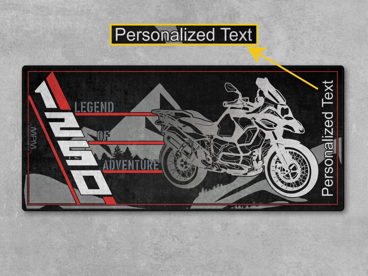 Motorcycle Mat for R1250GS Motorcycle - U501 - Howling Moto
