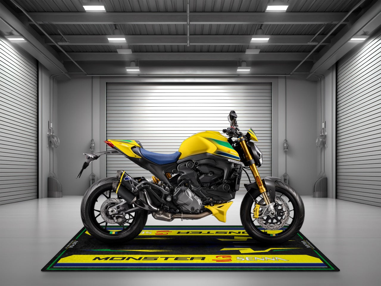 Motorcycle Mat for Ducati Monster Senna Motorcycle - MM4107 - Howling Moto