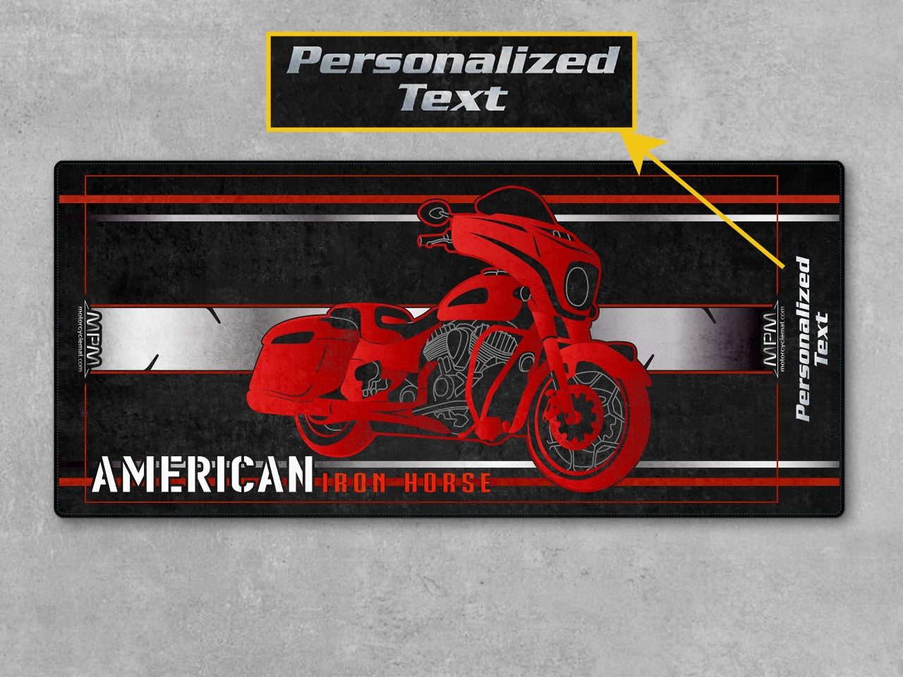 Motorcycle Mat for Indian Chieftain Motorcycle - U302 - Howling Moto