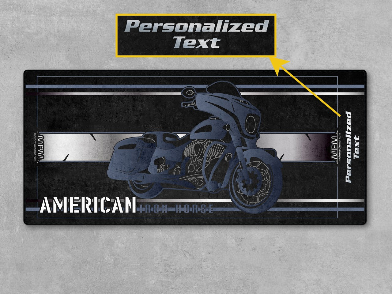 Motorcycle Mat for Indian Chieftain Motorcycle - U302 - Howling Moto