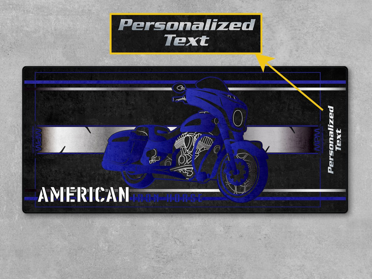 Motorcycle Mat for Indian Chieftain Motorcycle - U302 - Howling Moto