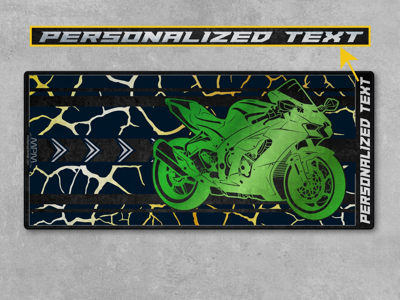 Motorcycle Mat for Kawasaki Motorcycle - U202 - Howling Moto