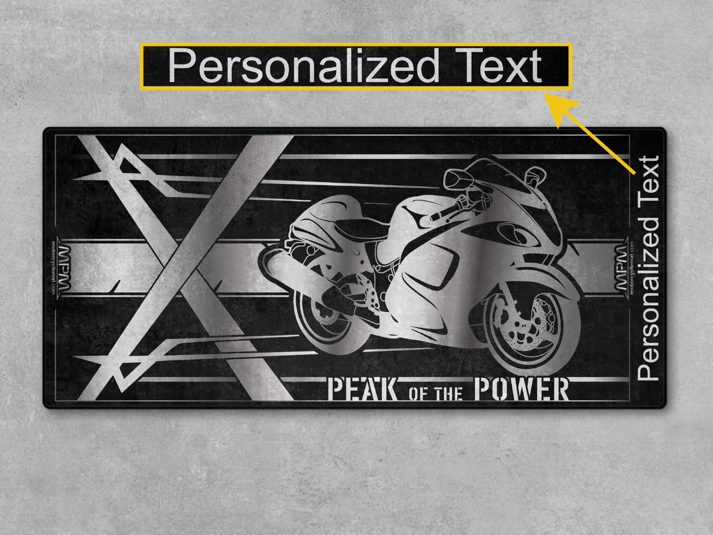 Motorcycle Mat for Suzuki Hayabusa Motorcycle - U101 - Howling Moto