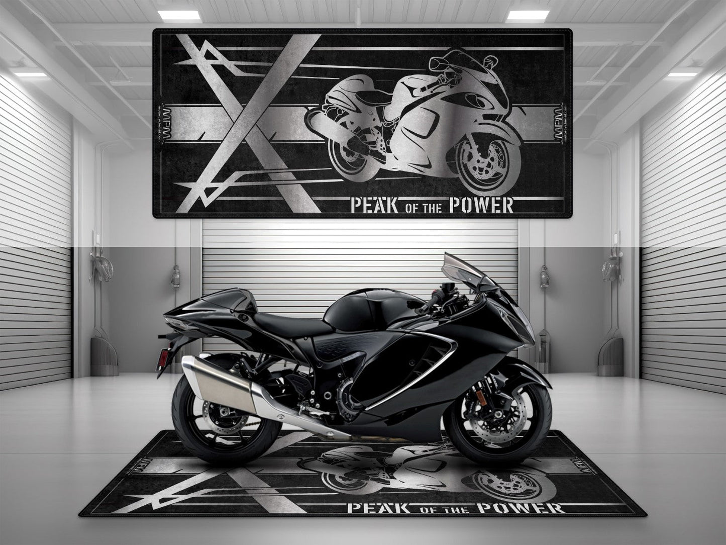 Motorcycle Mat for Suzuki Hayabusa Motorcycle - U101 - Howling Moto