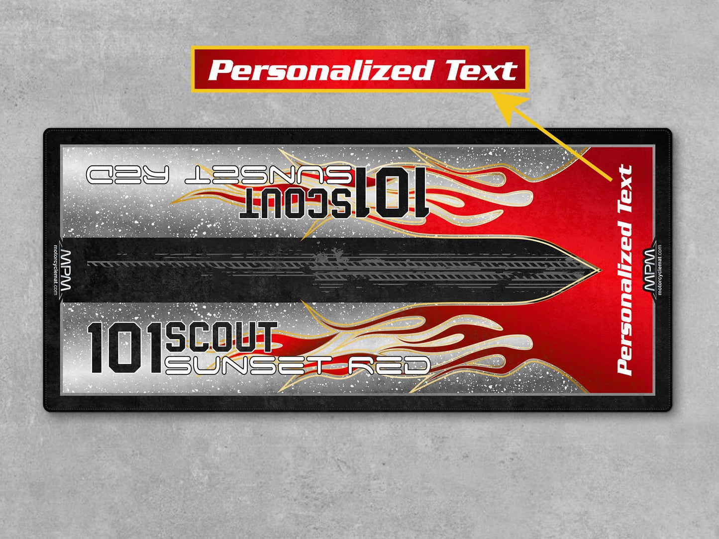 MPM Motorcycle Mat for Indian 101 Scout Bobber - U303 - Howling Moto