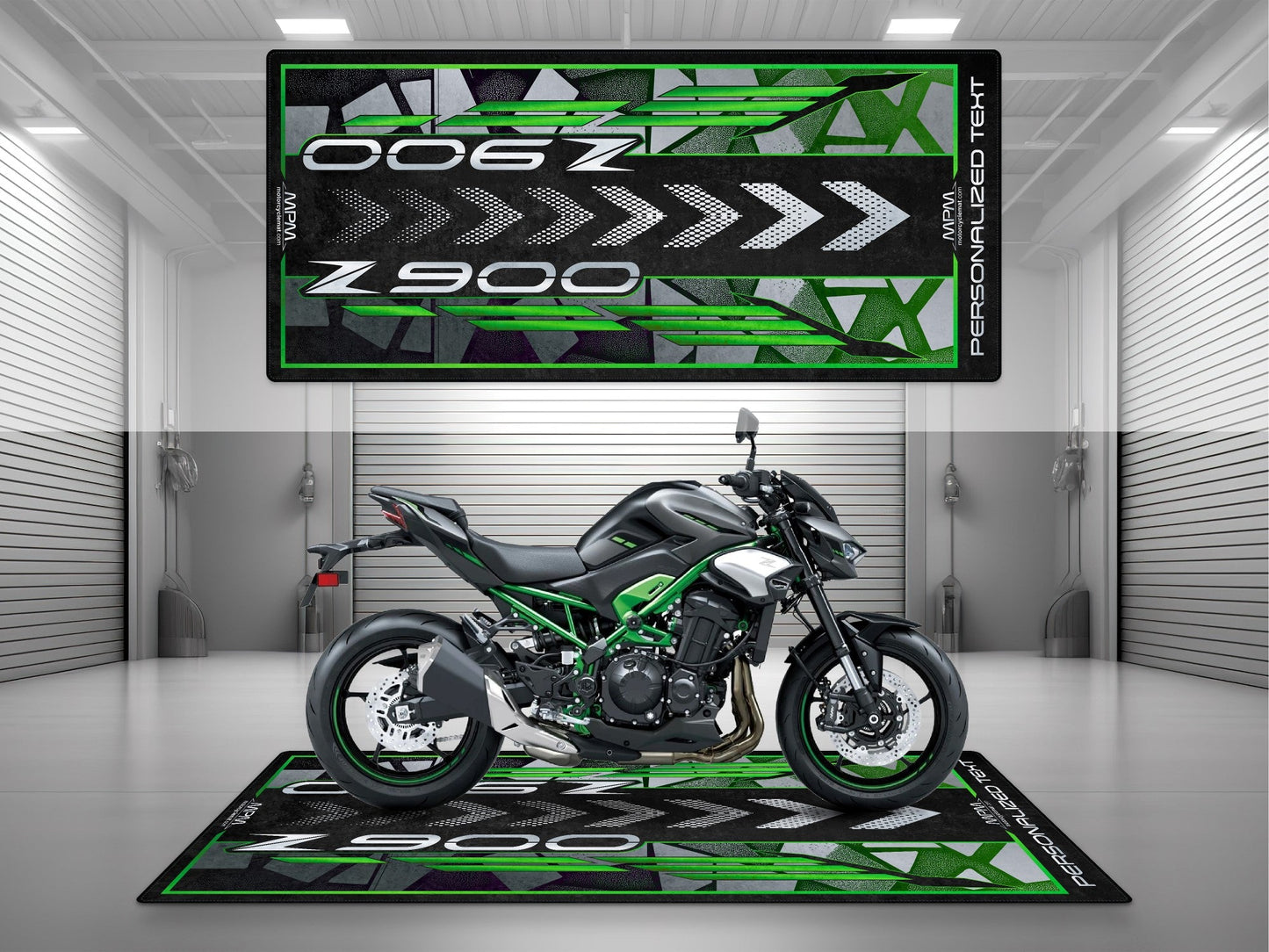 MPM Motorcycle Mat for Kawasaki Z900 - U203 - Howling Moto