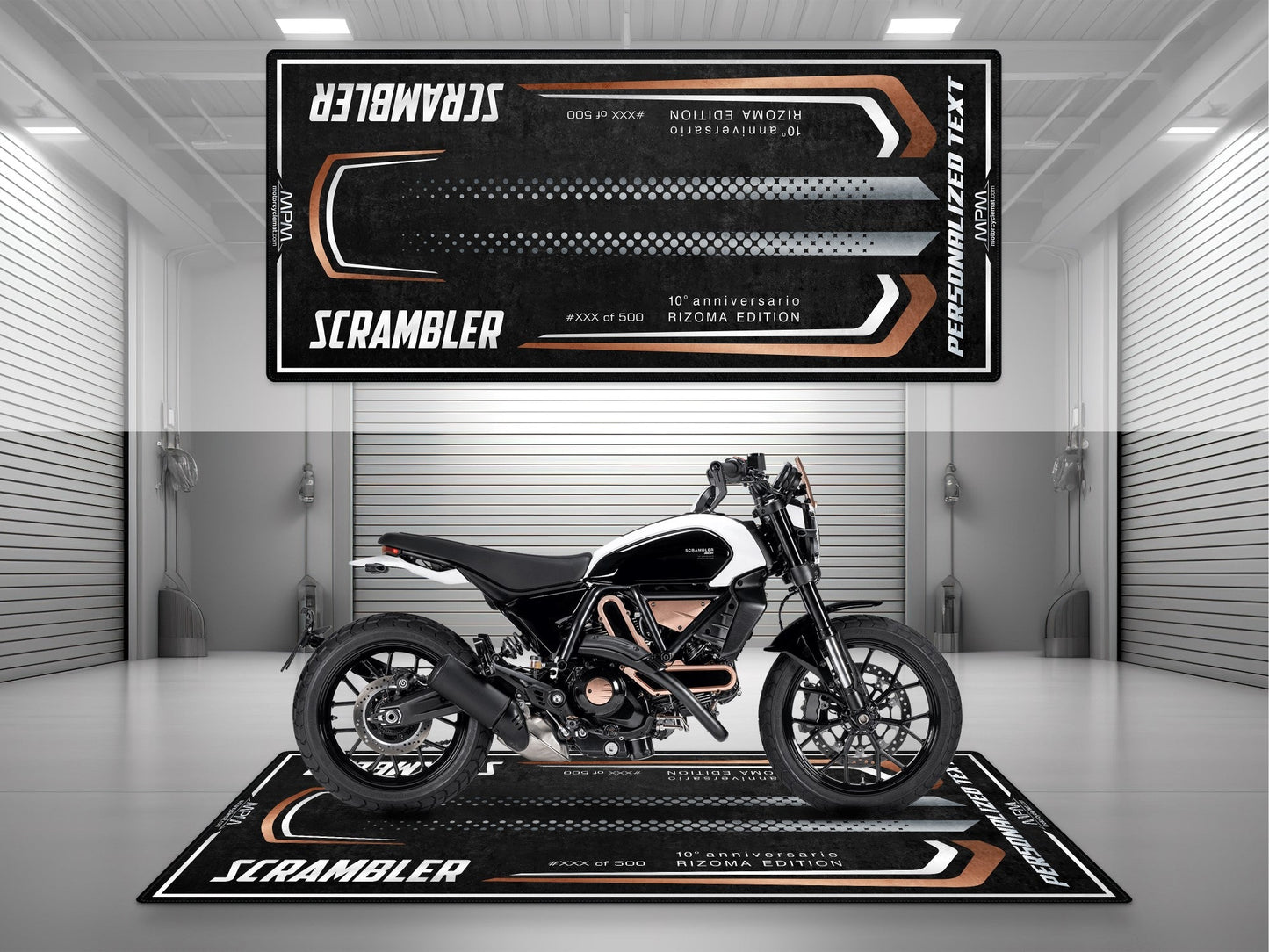 MPM Motorcycle Mat for Scrambler 10th Anniversary Rizoma Edition - MM4207 - Howling Moto