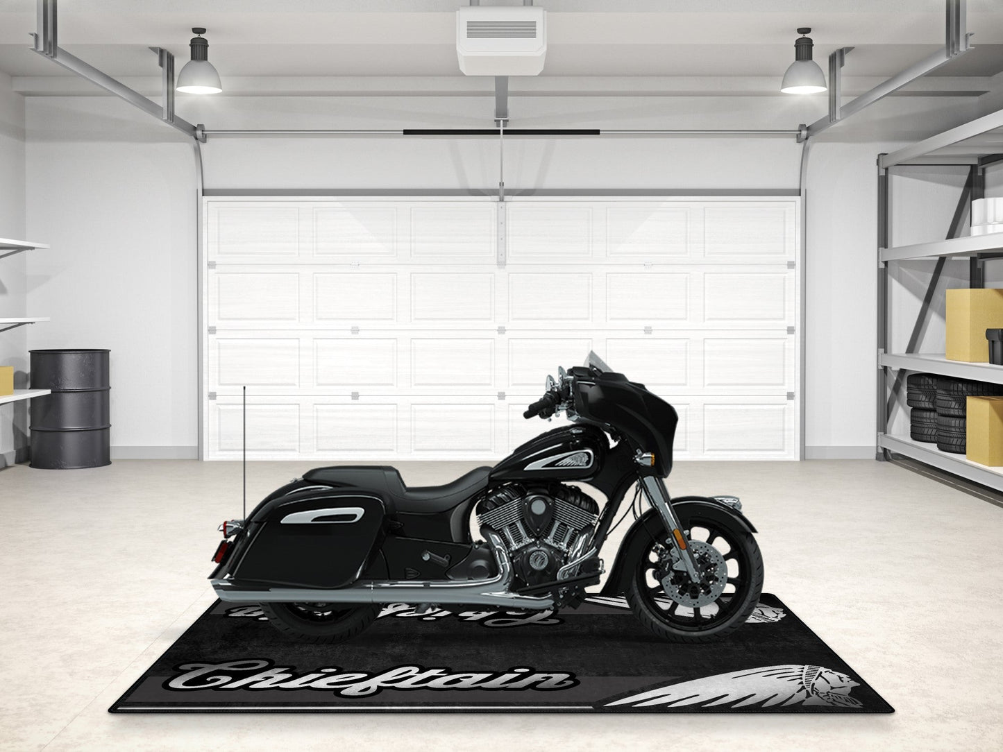 Designed Pit Mat for Indian Chieftain Motorcycle - MM7327 - Howling Moto