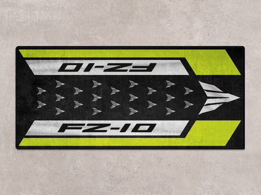 Designed Pit Mat for Yamaha FZ-10 Yellow & Black Motorcycle - MM7256 - Howling Moto