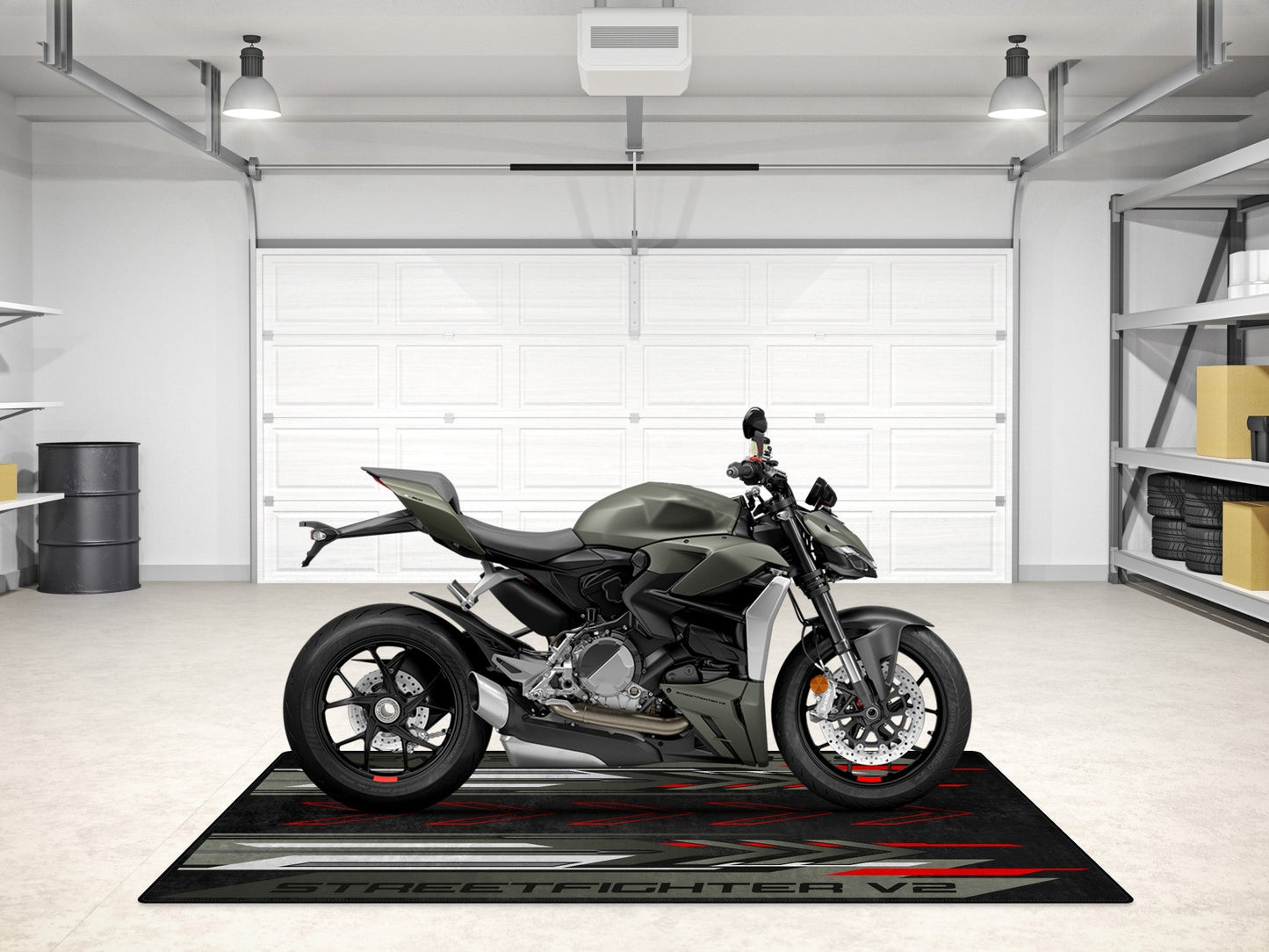 Designed Pit Mat for Ducati Streetfighter V2 Motorcycle - MM7258 - Howling Moto