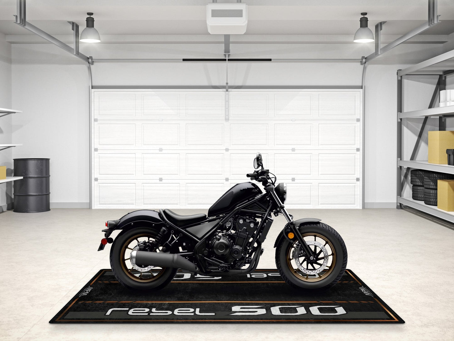 Designed Pit Mat for Honda Rebel 500 Motorcycle - MM7439 - Howling Moto