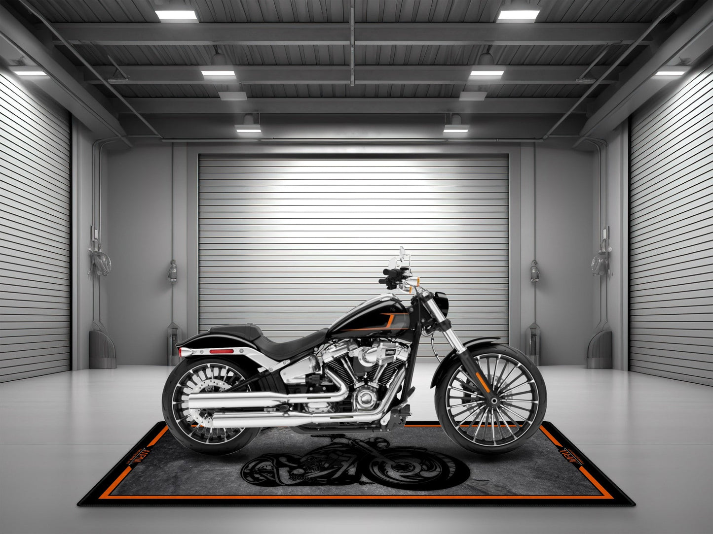 Motorcycle Mat Design for Chopper Motorcycle - MM7208 - Howling Moto