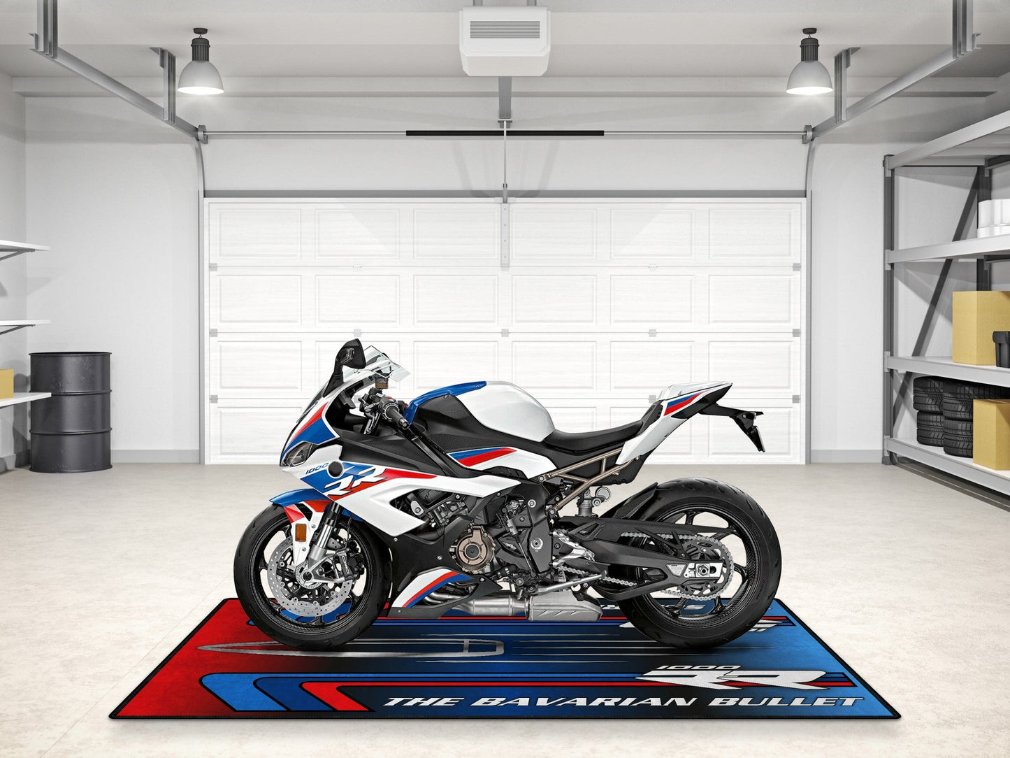 Designed Pit Mat for BMW S1000RR "The Bavarian Bullet" Motorcycle - MM7244 - Howling Moto