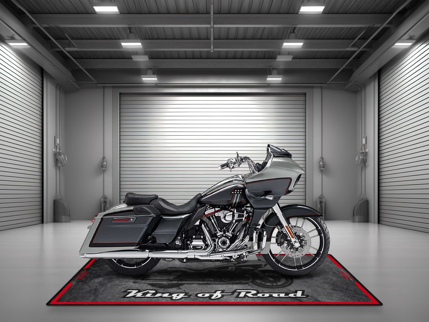 MPM Motorcycle Mat for Cruiser Motorcycle "King of Road" - MM7268 - Howling Moto