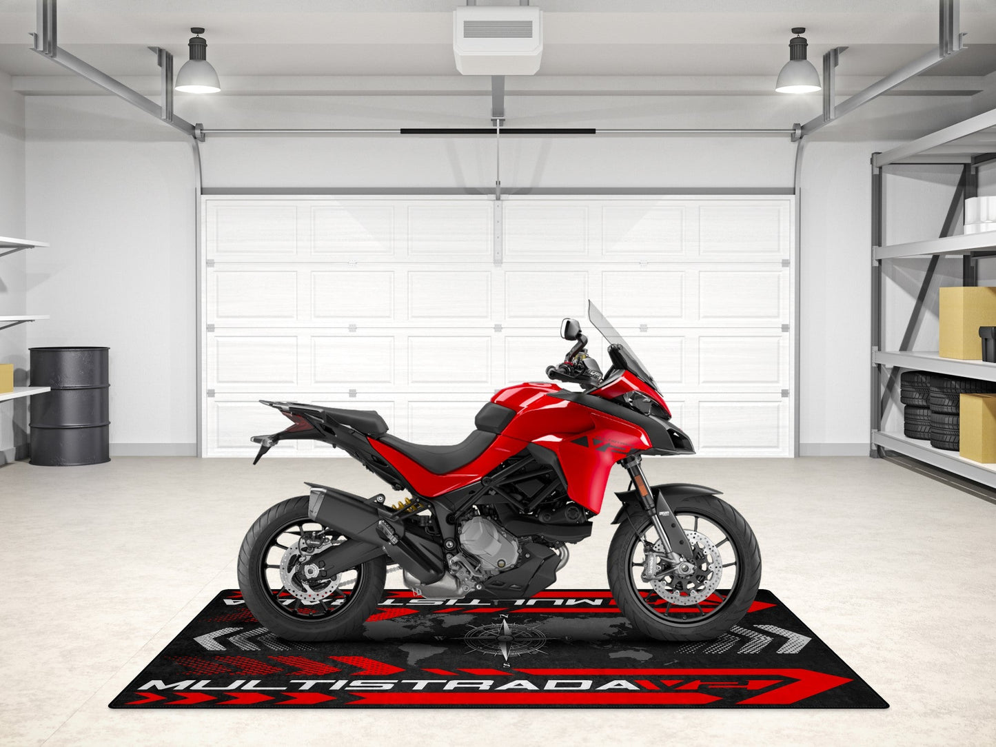 Designed Pit Mat for Ducati Multistrada V2 Motorcycle - MM7162 - Howling Moto