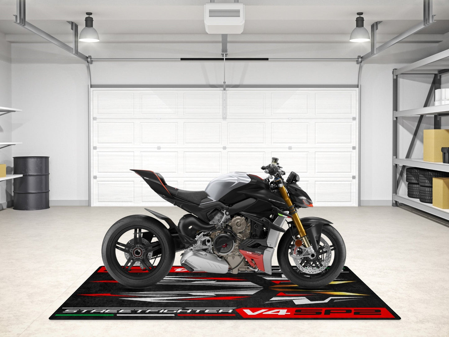 Designed Pit Mat for Ducati Streetfighter V4 SP2 Motorcycle - MM7261 - Howling Moto