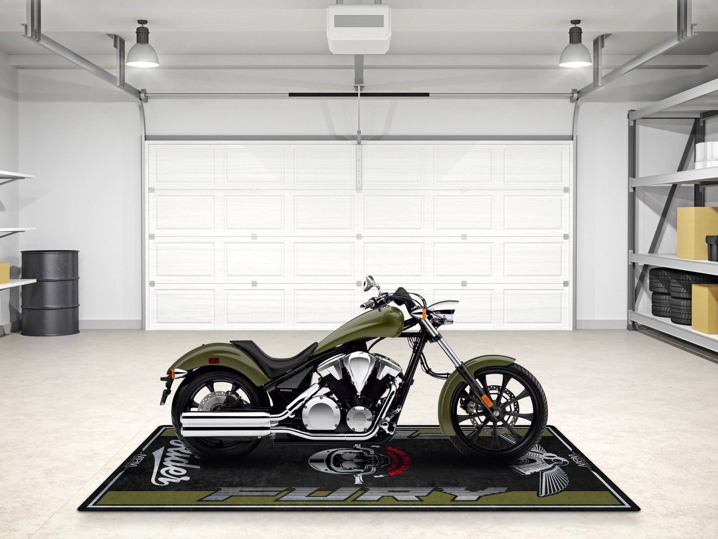 Designed Pit Mat for Honda Fury Motorcycle - MM7435 - Howling Moto