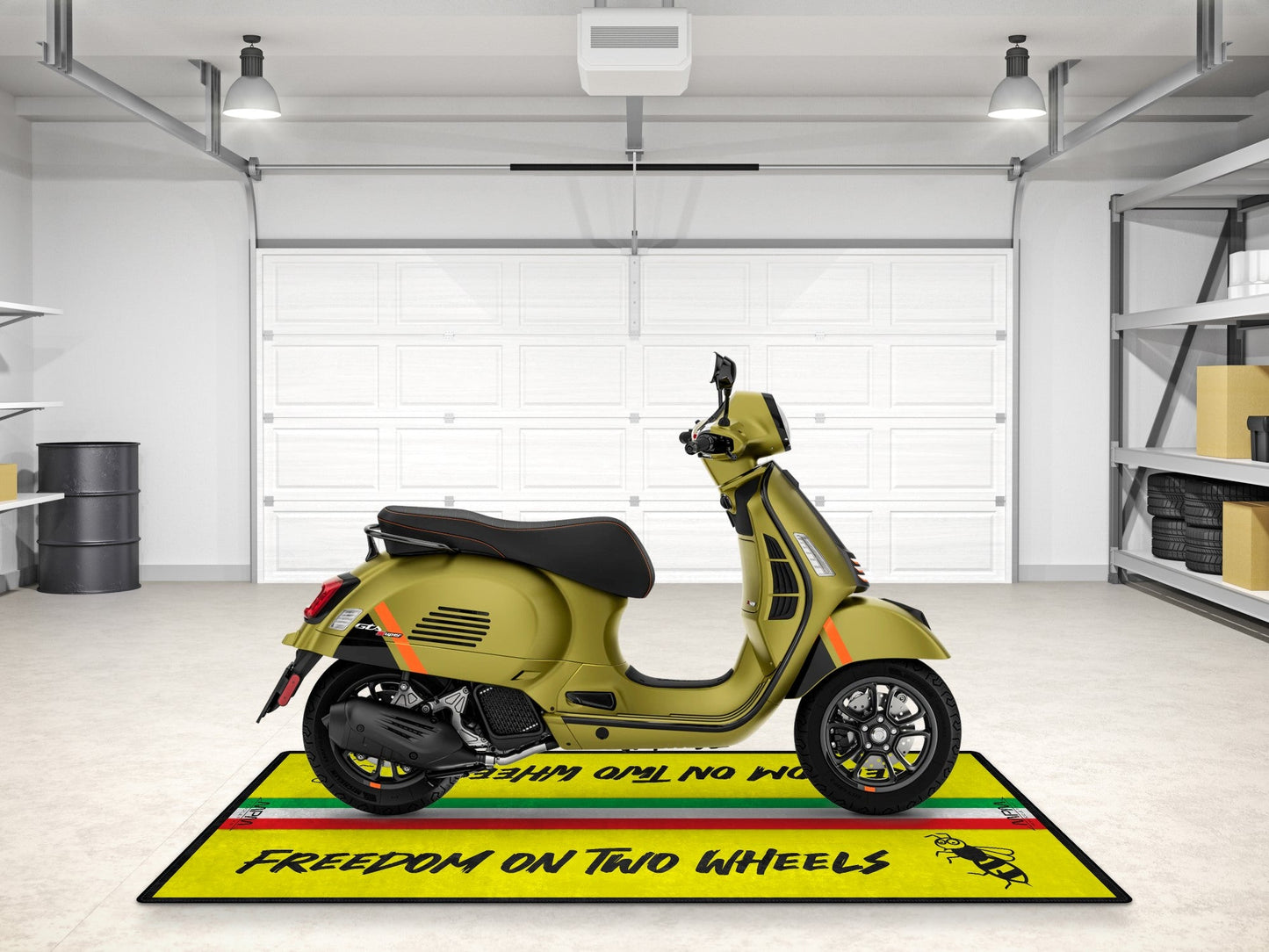 Designed Pit Mat for Vespa Scooter Motorcycle - MM7217 - Howling Moto