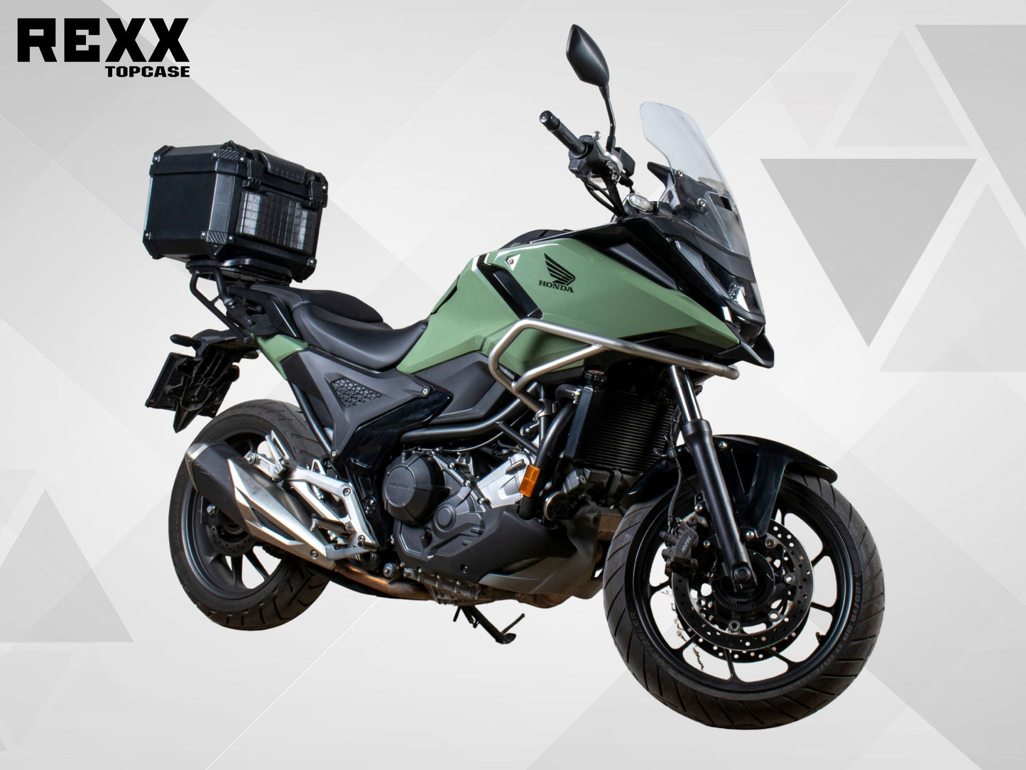 MPM Rexx Premium Motorcycle Top Case 45L – Universal ABS Reinforced Lockable Luggage Box - Howling Moto