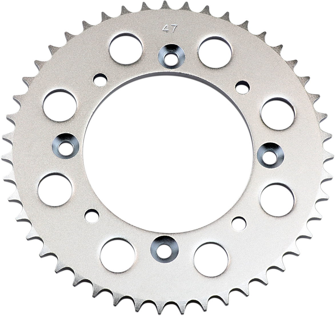 Parts Unlimited rear sprocket for Suzuki and Yamaha motorcycles, 47-tooth, durable metal gear part number 64511-20920-47.