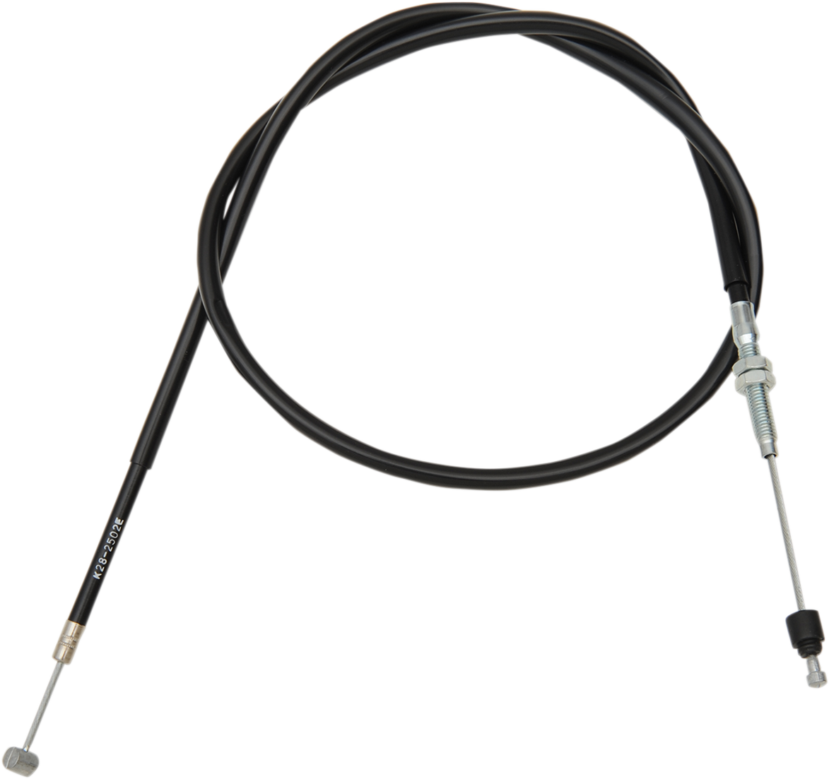 Parts Unlimited vinyl clutch cable for Yamaha 55U-26335-01, durable black rubber exterior and metal connectors for motorcycle clutch system.
