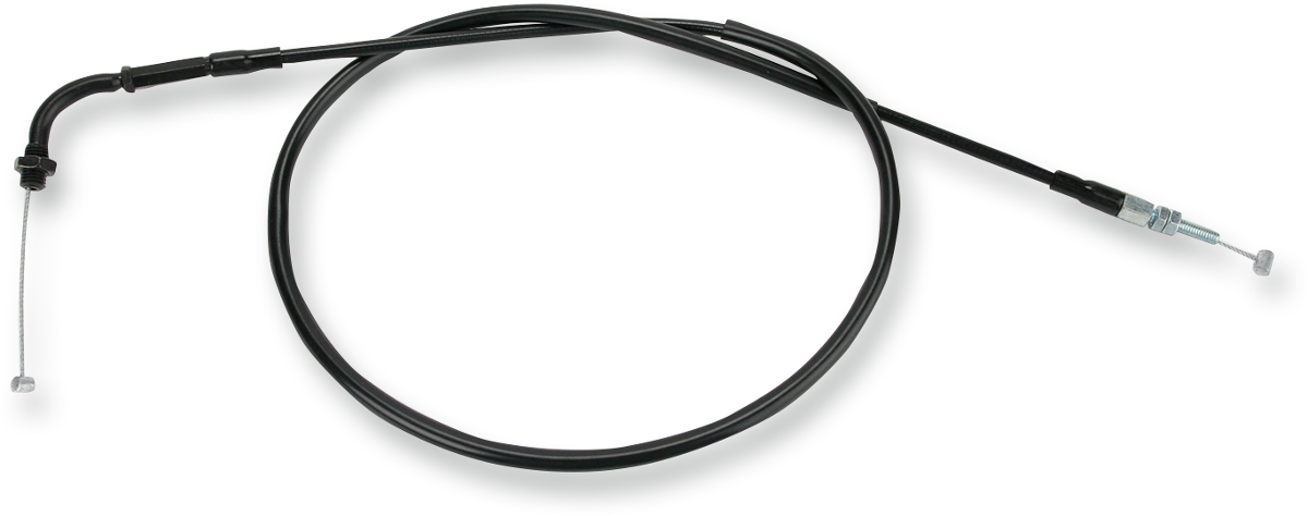 Parts Unlimited vinyl-covered throttle cable for 1973-1983 Kawasaki Z/KZ motorcycles, part #54012-087B, shown in the image.