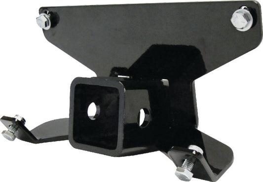 QuadBoss 2-inch rear receiver hitch for Honda TRX250 FourTrax Recon, durable steel construction, mounted on the bike.