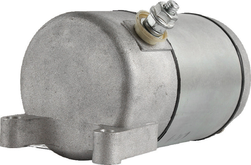 QuadBoss engine starter part 495770 for Yamaha YFM350 Bruin 2004-2006 models, showing the durable starter motor in a close-up view.