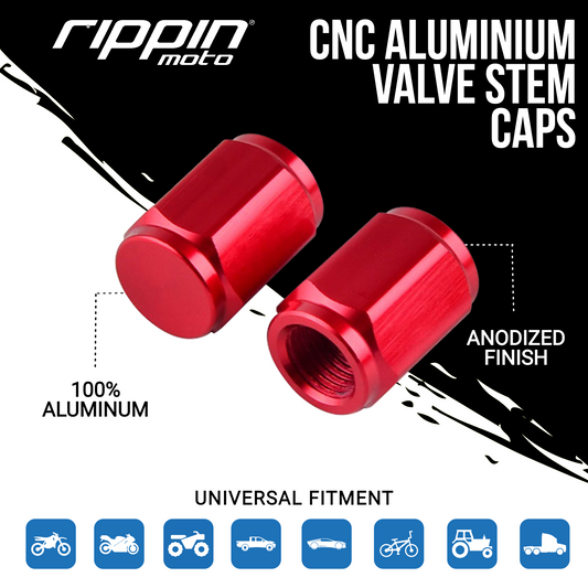 CNC Billet Valve Stem Caps - Howling Moto