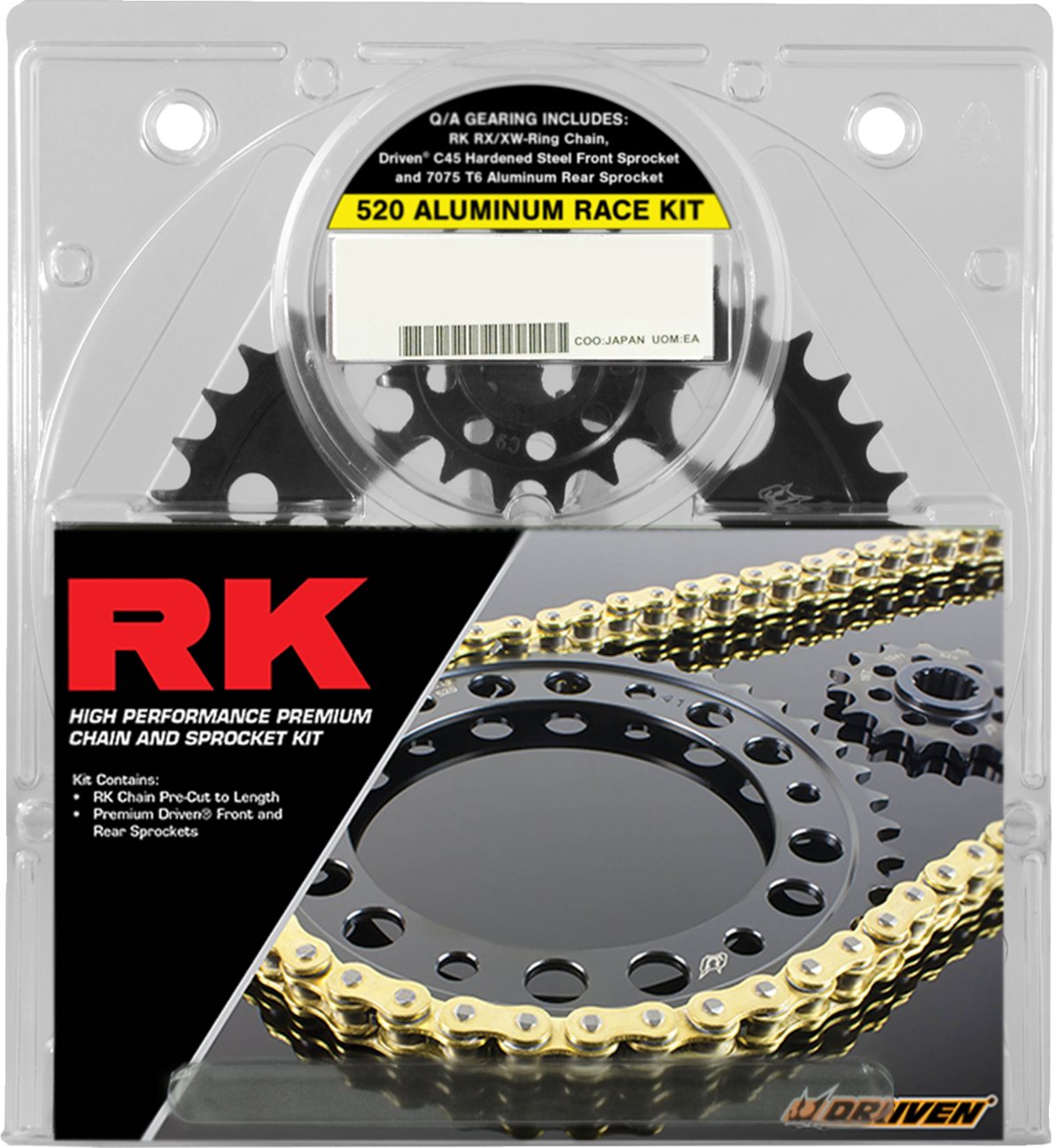 RK 520 Aluminum Race Chain and Sprocket Kit for Honda CBR 600RR, Part 1062-078DGX