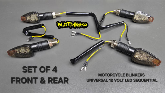 MOTORCYCLE BLINKERS UNIVERSAL 12 VOLT LED SEQUENTIAL - Howling Moto