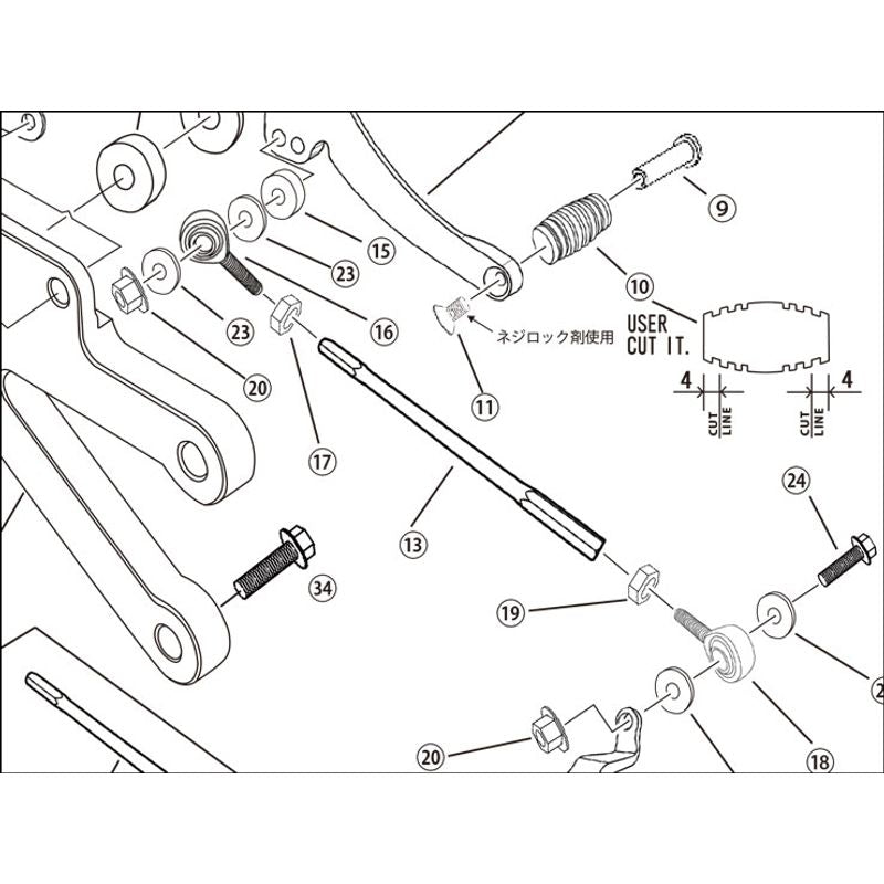 Endurance Replacement 11. PLATE SCREW M5 x 25 - Howling Moto